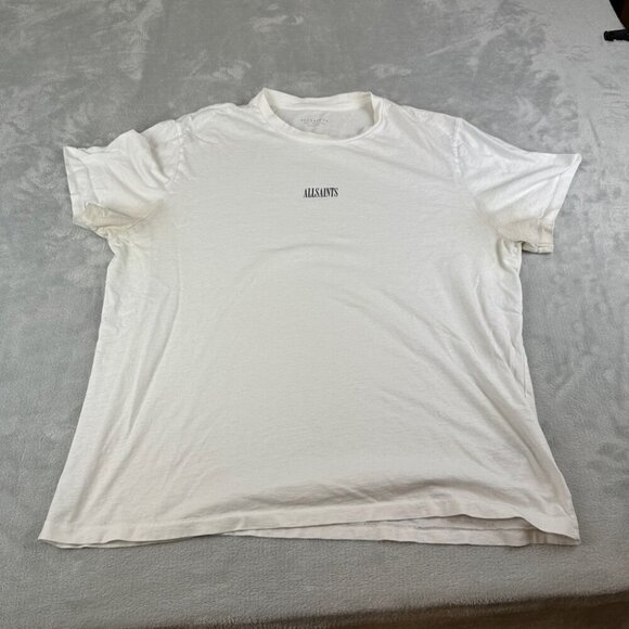 All Saints White State Crew T-Shirt Women's Size Large - Picture 3 of 13